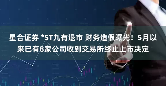 星合证券 *ST九有退市 财务造假曝光！5月以来已有8家公司收到交易所终止上市决定